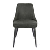 Glom 21 Inch Dining Chair Set of 2 Gray Upholstery Tufted Backrest