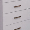 Bela 64 Inch Wide 6 Drawer Dresser Felt Lined Silver Handles Crisp White BM296753