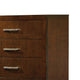 Bela 49 Inch 5 Drawer Tall Dresser Chest Felt Lined Silver Handles Brown
