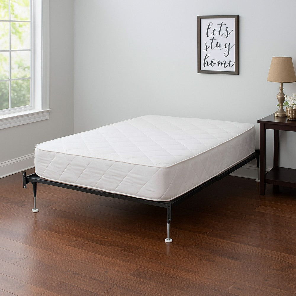 Nit Bed Frame | Twin/Full | 4 Legs with Glides | Black Metal