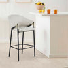 Fil Barstool Set of 2 | 30" | Sloped Arms | Beige Linen Upholstery
