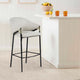 Fil Barstool Set of 2 | 30" | Sloped Arms | Beige Linen Upholstery
