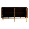 Col Sideboard Cabinet | 60" | 4 Doors | Vintage Gold | Brown Black
