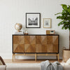 Col Sideboard Cabinet | 60" | 4 Doors | Vintage Gold | Brown Black