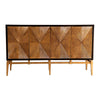 Col Sideboard Cabinet | 60" | 4 Doors | Vintage Gold | Brown Black