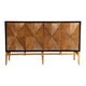 Col Sideboard Cabinet | 60" | 4 Doors | Vintage Gold | Brown Black