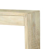47 Inch Rectangular 2 Drawer Console Table Lattice Straight Legs Beige BM296794