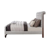 Kael Deep Tufted Queen Size Bed Soft Light Gray Fabric Upholstered Frame BM296821