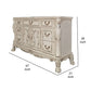 Aurora 67 Inch Carved Wood Dresser 7 Drawers 2 Door Cabinet Bone White By Casagear Home BM296830