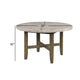 52 Inch Wood Round Dining Table Marble Surface Tapered Legs Rich Brown By Casagear Home BM296880