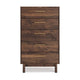 Kip Tall Dresser | 50’’ | 5 Drawers | Dark Brown | Gold Handles BM296901