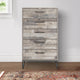 Vyne Tall Dresser Chest | 51" | 5 Drawers | White Woodblock Base