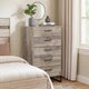 Vyne Tall Dresser Chest | 51" | 5 Drawers | White Woodblock Base