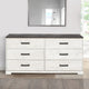 Wisp Dresser | 59" | 6 Drawers | Rustic Crisp White Finish