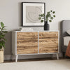 Asher Dresser | 59" | 6 Drawers | White & Natural Brown