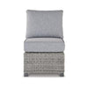 Outdoor Accent Chair | 24’’ | Gray Cushions | Resin Wicker Frame BM296963
