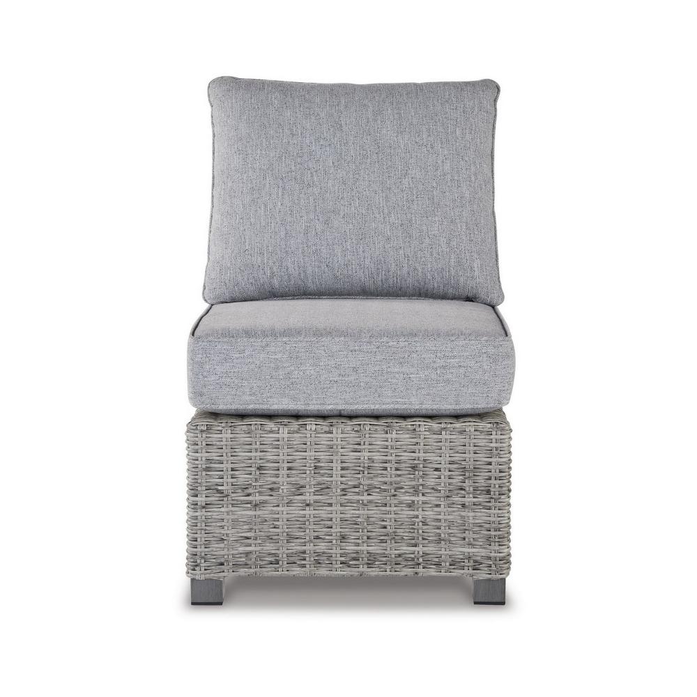 Outdoor Accent Chair | 24’’ | Gray Cushions | Resin Wicker Frame BM296963