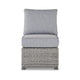 Outdoor Accent Chair | 24’’ | Gray Cushions | Resin Wicker Frame BM296963