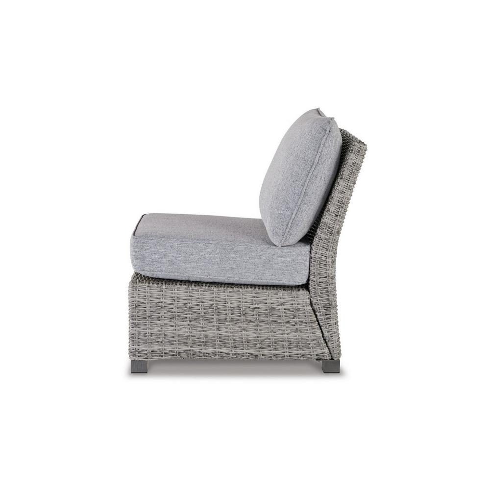 Outdoor Accent Chair | 24’’ | Gray Cushions | Resin Wicker Frame BM296963
