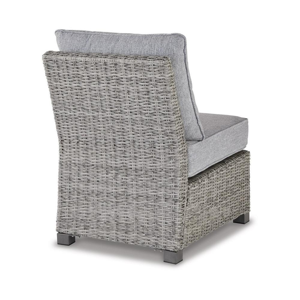 Outdoor Accent Chair | 24’’ | Gray Cushions | Resin Wicker Frame BM296963