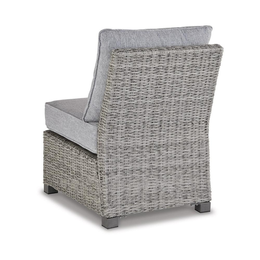 Outdoor Accent Chair | 24’’ | Gray Cushions | Resin Wicker Frame BM296963