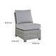 Outdoor Accent Chair | 24’’ | Gray Cushions | Resin Wicker Frame BM296963