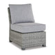 Outdoor Accent Chair | 24’’ | Gray Cushions | Resin Wicker Frame BM296963