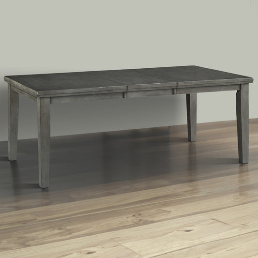 Elin 60-78 Inch Extendable Modern Dining Table, Sturdy Distressed Gray Wood By Casagear Home