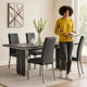 Elin Dining Table | 60–78" | Extendable | Distressed Gray Wood