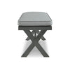 Asp Outdoor Bench | 54’’ | Aluminum Frame | Gray Cushion BM296993