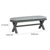 Asp Outdoor Bench | 54’’ | Aluminum Frame | Gray Cushion BM296993