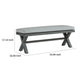 Asp Outdoor Bench | 54’’ | Aluminum Frame | Gray Cushion BM296993
