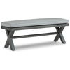 Asp Outdoor Bench | 54’’ | Aluminum Frame | Gray Cushion BM296993