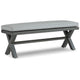 Asp Outdoor Bench | 54’’ | Aluminum Frame | Gray Cushion BM296993