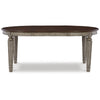 Eerie 48-72 Inch Extendable Oval Dining Table Rich Brown and Vintage Gray By Casagear Home BM296997