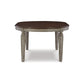 Eerie 48-72 Inch Extendable Oval Dining Table Rich Brown and Vintage Gray By Casagear Home BM296997