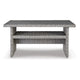 Dune Outdoor Table | 59’’ | Resin Wicker | Open Shelf | Gray BM297004
