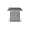 Dune Outdoor Table | 59’’ | Resin Wicker | Open Shelf | Gray BM297004