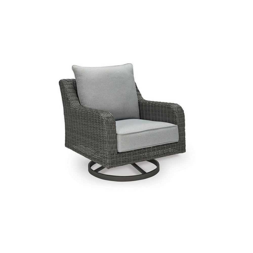 Asp Swivel Lounge Chair | 32" | Outdoor | Aluminum Frame | Gray
