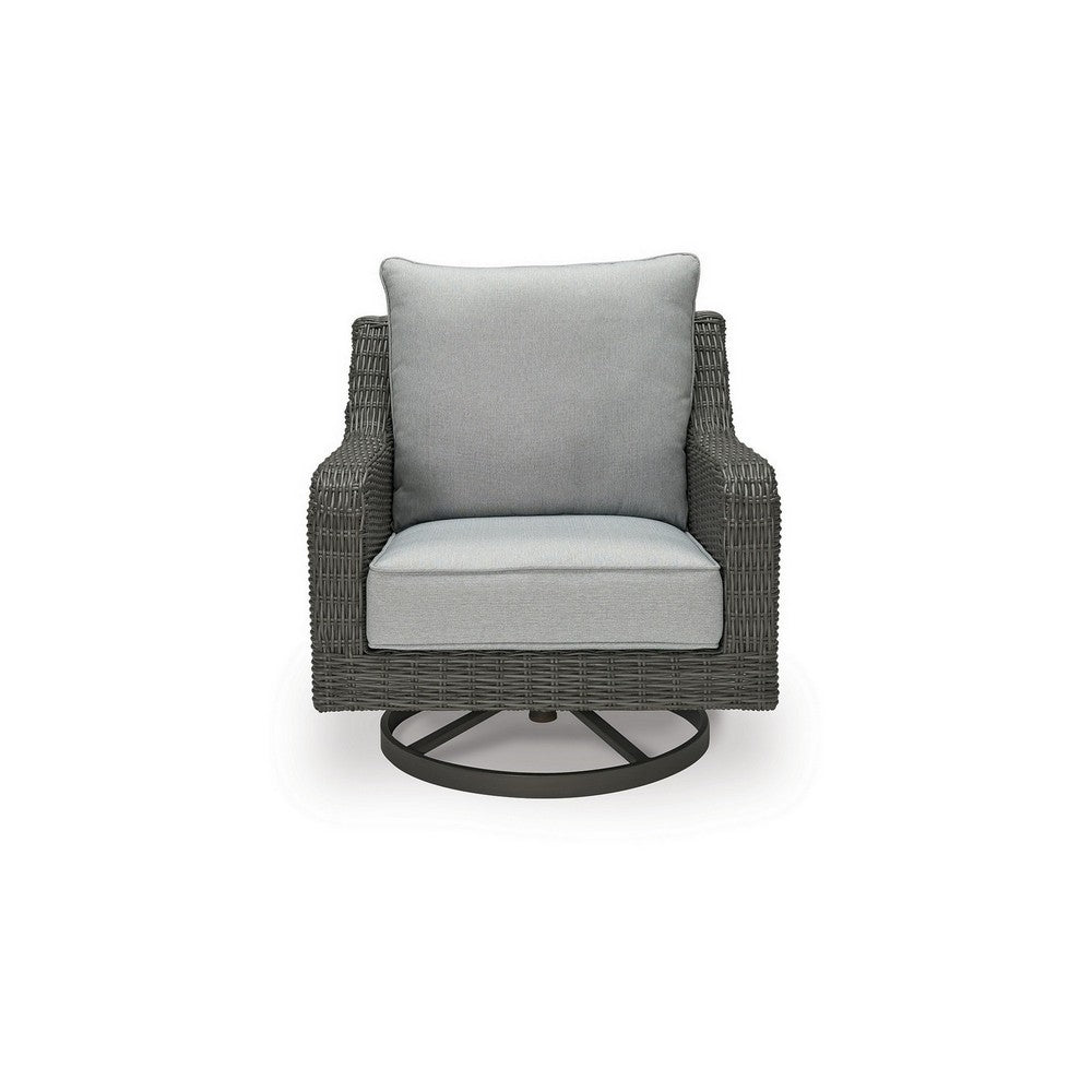 Asp Swivel Lounge Chair | 32" | Outdoor | Aluminum Frame | Gray