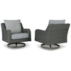 Asp Swivel Lounge Chair | 32" | Outdoor | Aluminum Frame | Gray