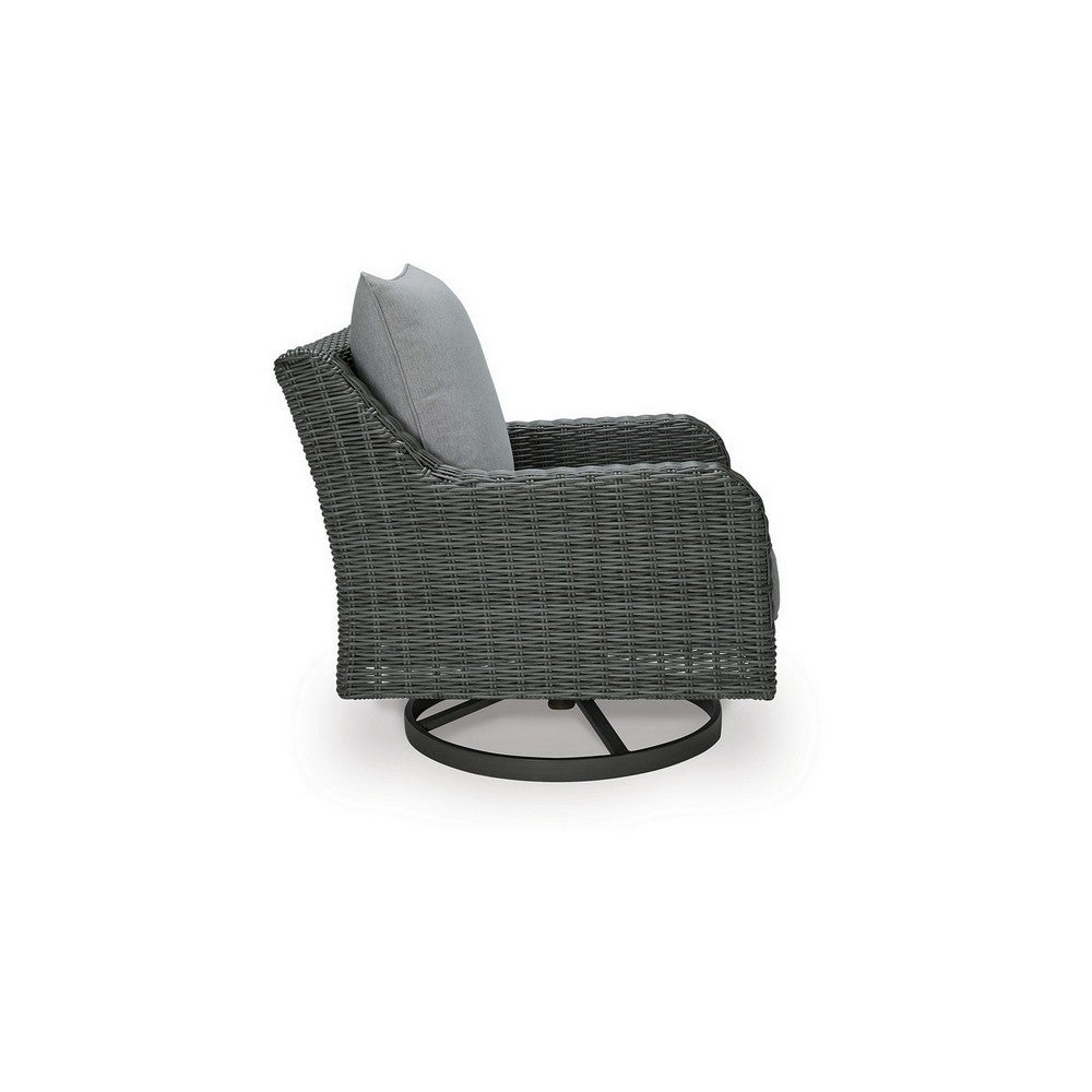 Asp Swivel Lounge Chair | 32" | Outdoor | Aluminum Frame | Gray
