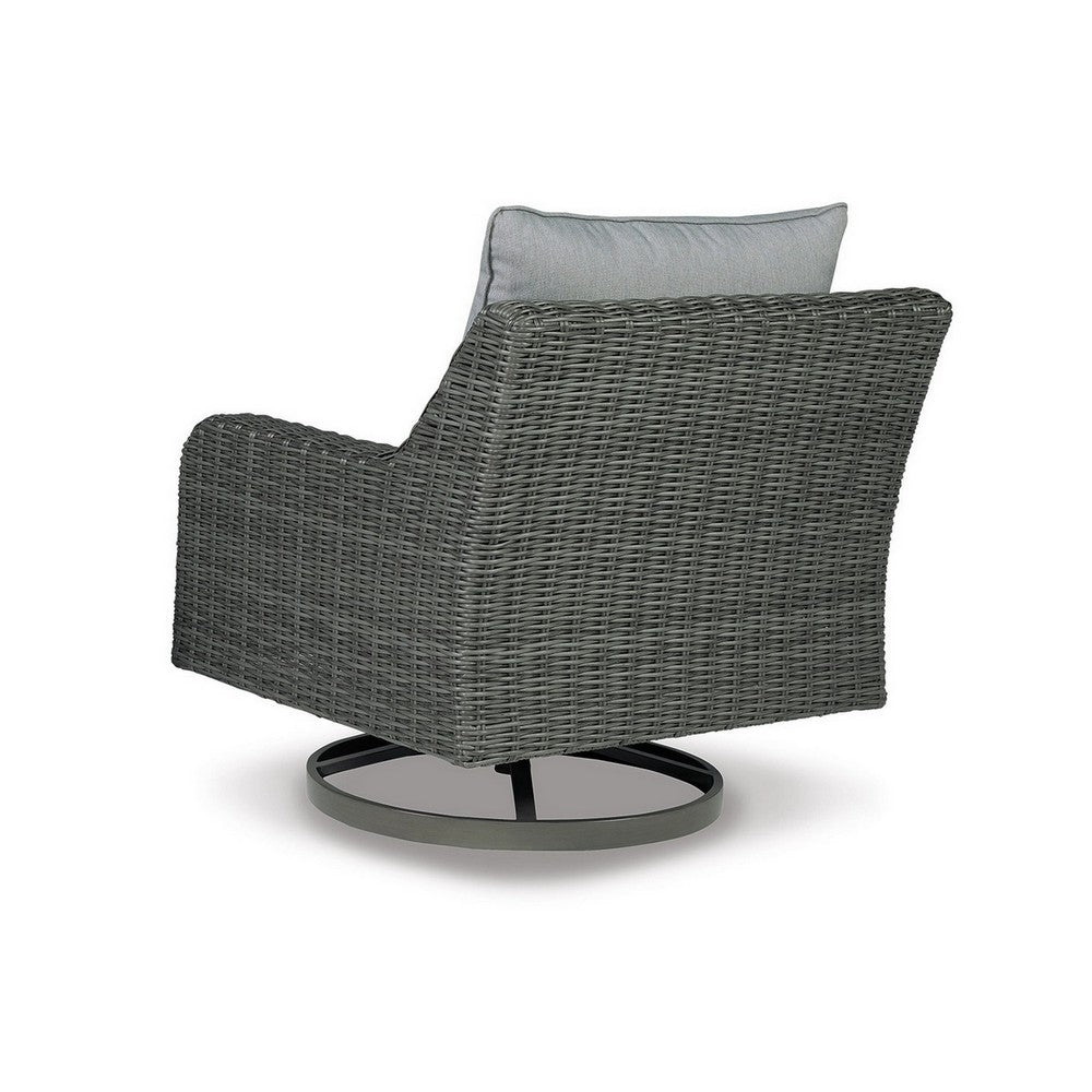 Asp Swivel Lounge Chair | 32" | Outdoor | Aluminum Frame | Gray