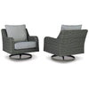 Asp Swivel Lounge Chair | 32’’ | Outdoor | Aluminum Frame | Gray BM297012
