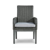 Asp 25 Inch Outdoor Armchair Aluminum Frame Gray Polyester Upholstery By Casagear Home BM297028