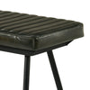 Mia Bench | 54" | Hand Dyed Leather | Vertical Tufting | Espresso