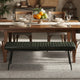 Mia Bench | 54" | Hand Dyed Leather | Vertical Tufting | Espresso