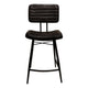 Mia 24 Inch Counter Stool Set of 2 Hand Dyed Espresso Leather Tufted BM297150