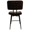 Mia 24 Inch Counter Stool Set of 2 Hand Dyed Espresso Leather Tufted BM297150