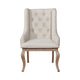 Doe 27 Inch Armchair Set of 2 Button Tufted Wingback Design Cream BM297156